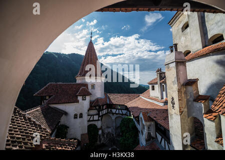 Bran Castle near Bran, Romania, commonly known as 'Dracula's Castle', home of title character in Bram Stoker's 'Dracula' novel Stock Photo