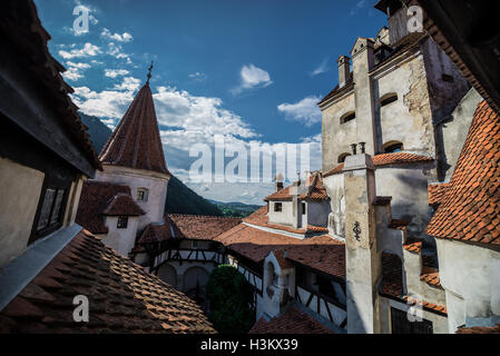 Bran Castle near Bran, Romania, commonly known as 'Dracula's Castle', home of title character in Bram Stoker's 'Dracula' novel Stock Photo