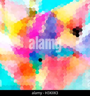 Watercolor abstract colorful background with fantastic polygons elements. Background for design template. Stock Vector