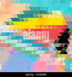Watercolor abstract colorful background with fantastic polygons elements. Background for design template. Stock Vector