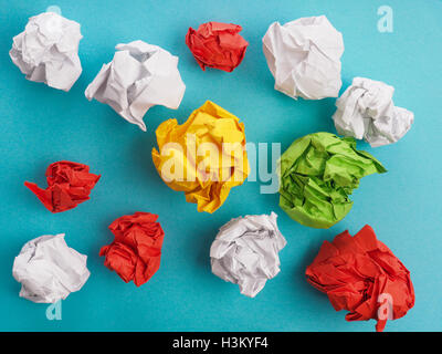Crumpled paper using as new idea concept background Stock Photo