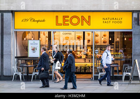 Leon fast food restaurant, Cheepside, London Stock Photo