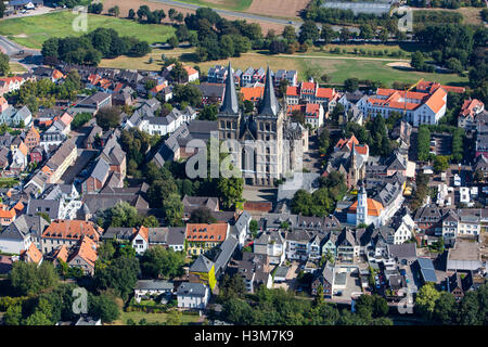 The city of Xanten, in the lower Rhine area, Germany, archaeological park, a former Roman settlement, city center, dome, Stock Photo