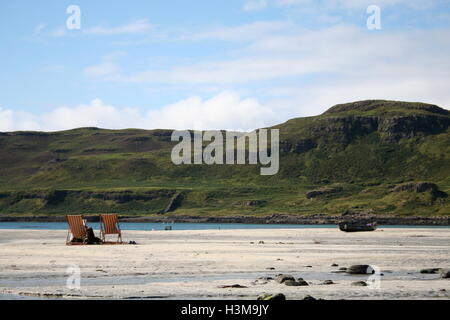 Calgary Bay beach on the Isle of Mull on a beautiful sunny summers day Stock Photo