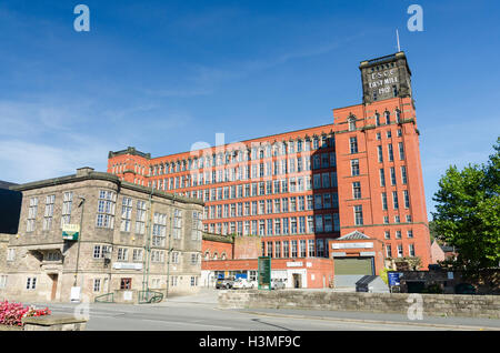 Belper North Mill, a former cotton mill in the Derbyshire town of Belper Stock Photo