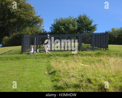 First visible remains of the Antonine Wall from the west can be seen at Duntocher near clydebank outside Glasgow boundary. Stock Photo