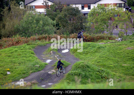 Glasgow Cathkin Braes park mountain bike course Castlemilk popular for bikes and runners Stock Photo