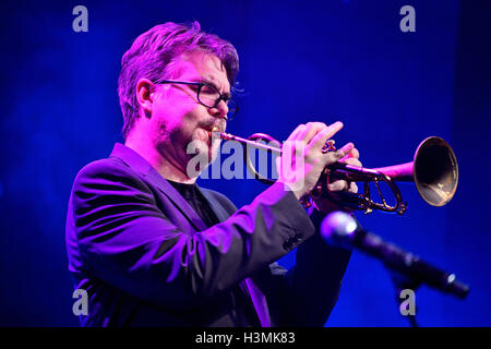 BARCELONA - APR 16: Eva Fernandez Group (jazz band) performs at Luz de Gas club on April 16, 2015 in Barcelona, Spain. Stock Photo