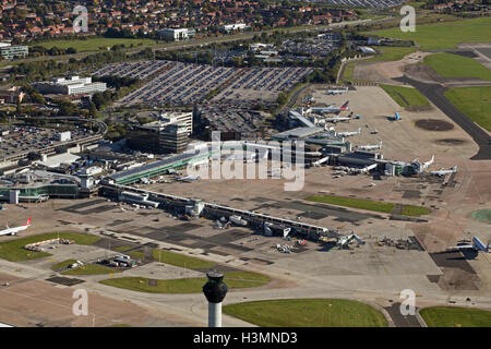 aerial view of Manchester Airport, UK Stock Photo: 133984757 - Alamy