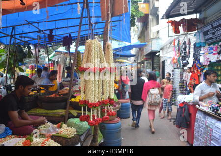 a flower shop in gandhi bazaar bangalore Stock Photo