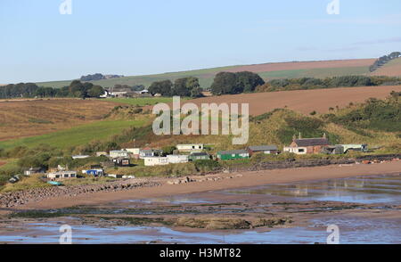 Elevated view of Corbie Knowe Lunan Bay Angus Scotland  October 2016 Stock Photo