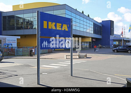 Sign outside the Croydon branch of Ikea, Valley Park, UK. A major out of town retail area in South London, UK Stock Photo