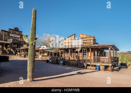 Old saloon and bakery in Goldfield Ghost town Stock Photo
