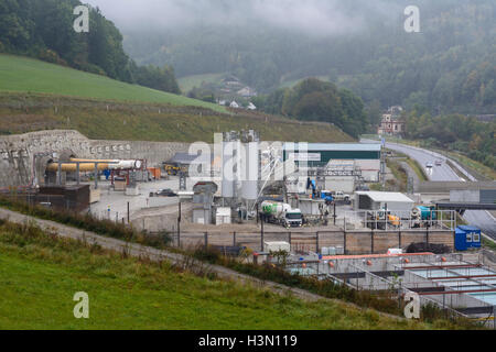 Gloggnitz: construction of Semmering Base Tunnel: start of tunnel, Wiener Alpen, Alps, Niederösterreich, Lower Austria, Austria Stock Photo