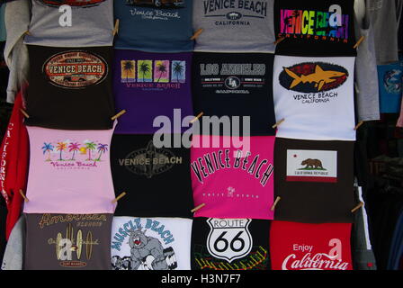 T Shirt souvenirs, Venice Beach, California, USA Stock Photo