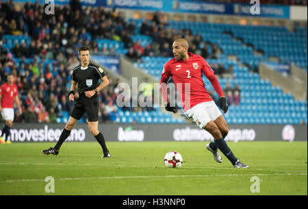 Oslo, Norway. 11th Oct, 2016. Norway, Oslo, October 11th 2016. Haitam Aleesami (2) of Norway seen during the World Cup Qualifier between Norway and San Marino at Ullevaal Stadion. Credit:  Jan-Erik Eriksen/Alamy Live News Stock Photo