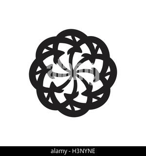 Vector cycle arrows circle diagram on white background Stock Vector