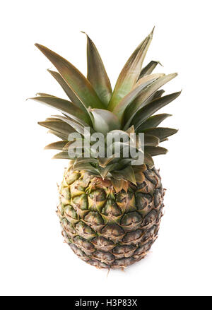 Whole pineapple isolated over white background Stock Photo