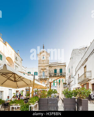 typical white houses of village in Apulia in Italy Stock Photo