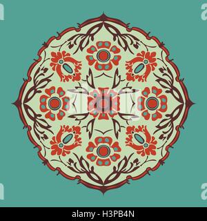 Colorful round flower abstract isolated  background vector Stock Vector