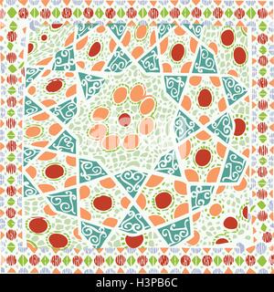 Geometric pattern ethnic colorful abstract background vector Stock Vector