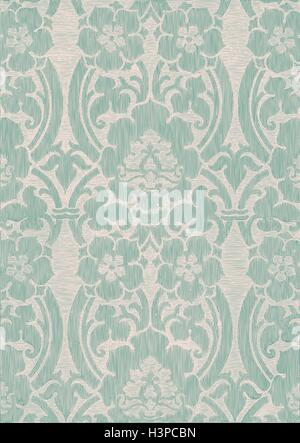 Blue light abstract striped floral pattern, vintage background. Seamless pattern can be used for wallpaper, pattern fills, web p Stock Vector