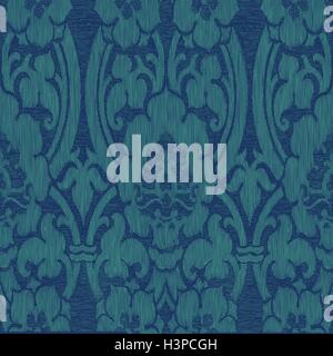 Seamless blue abstract striped floral pattern, vintage background. Seamless pattern can be used for wallpaper, pattern fills, we Stock Vector