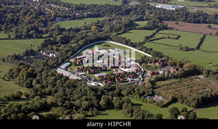 aerial view of HMP Styal Prison near Wilmslow, Cheshire, UK