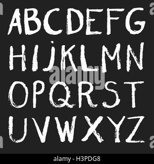 handwritten brush alphabet. vector letters. Stock Photo
