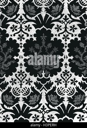 Abstract hand-drawn floral seamless pattern, vintage background. Floral black and white pattern can be used for wallpaper, texti Stock Vector