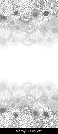 Hand-Drawn FLowers Sketchy Notebook Doodles- Vector Illustration Design Elements on Lined Sketchbook Paper Background. Black and White version. Stock Vector