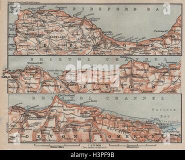 DEVON/EXMOOR NORTH COAST. Hartland Clovelly Ilfracombe Lynton Porlock ...