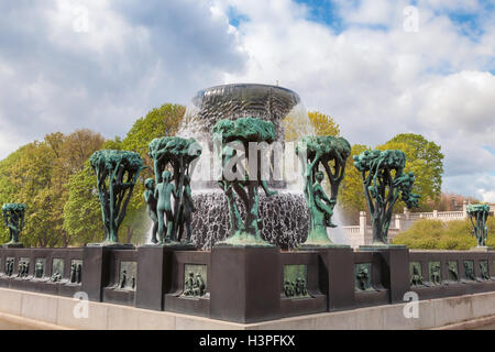 OSLO  Sculptures at the Vigeland Park, Norway Stock Photo