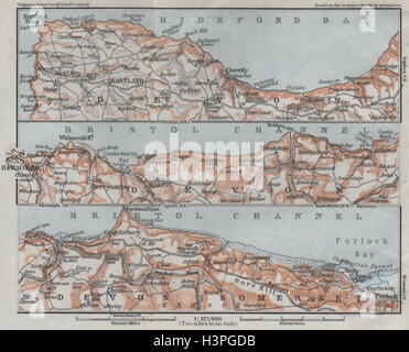 DEVON/EXMOOR NORTH COAST. Hartland Clovelly Ilfracombe Lynton Porlock ...