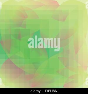 Abstract foliage green pattern geometric shape ansparent Stock Vector