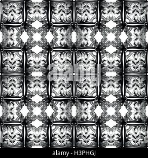Gray and black pattern seamless on white background Stock Vector