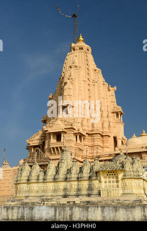 Jain temples on the holy Palitana top in the Gujarat state in India Stock Photo