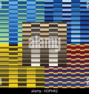 Geometric abstract background color set of rectangles Stock Vector