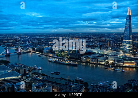 View from the Sky Garden Bar on to top og 20 Fenchurch St City of London UK Stock Photo