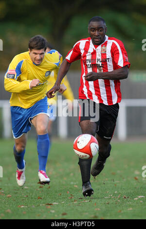 Tambeson Eyong in action for Hornchurch - AFC Hornchurch vs Concord Rangers - Ryman League Premier Division Football at The Stadium - 06/11/10 Stock Photo