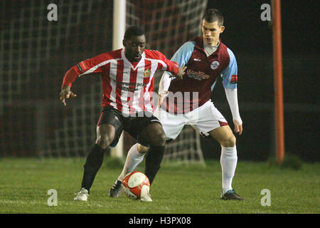 Tambeson Eyong in action for Hornchurch - AFC Hornchurch vs Hastings United - Ryman League Premier Division Football at The Stadium - 15/03/11 Stock Photo