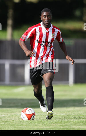 Tambeson Eyong of Hornchurch - AFC Hornchurch vs Wealdstone - Ryman League Premier Division Footbal at The Stadium - 30/08/10 Stock Photo