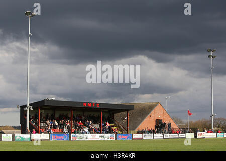 General view of the main stand and clubhouse at Bloomfields - Needham Market vs Romford - Ryman League Division One North Football at Bloomfields - 14/04/12 Stock Photo