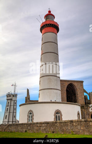 Famous abbey ruins and lighthouse ,Pointe de Saint-Mathieu, Brittany ...