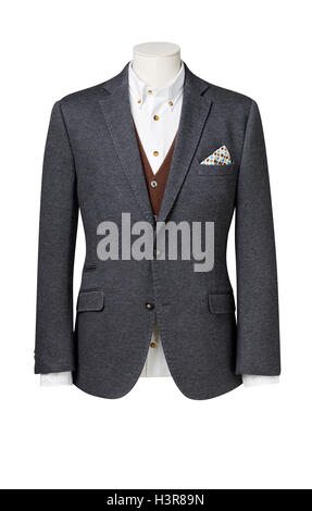 business suit on Mannequin with clipping path. Stock Photo