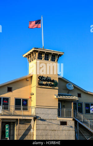 Sliders Beach Grill Restaurant on Fernandina Beach, Amelia Island, FL Stock Photo