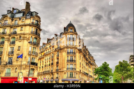 Buildings on Joffre Square in Paris - France Stock Photo