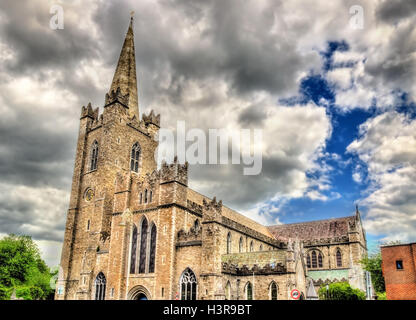 Saint Patrick's Cathedral in Dublin - Ireland Stock Photo