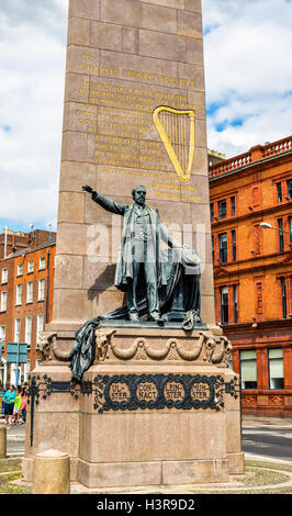 Monument to Charles Stewart Parnell in Dublin Stock Photo