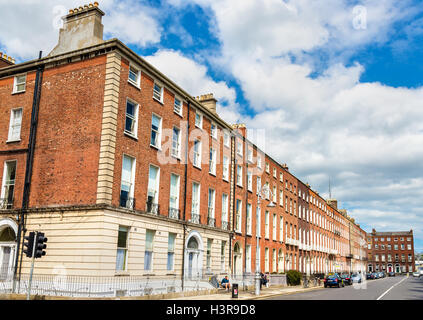 Residential buildings in Dublin - Ireland. Summer scene Stock Photo